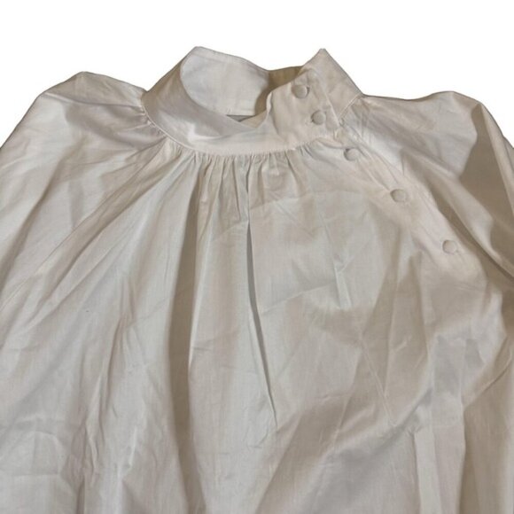 Harshman 3X Bianca Band Collar Cotton Poplin Blouse NWT MSRP $192 - Picture 10 of 11